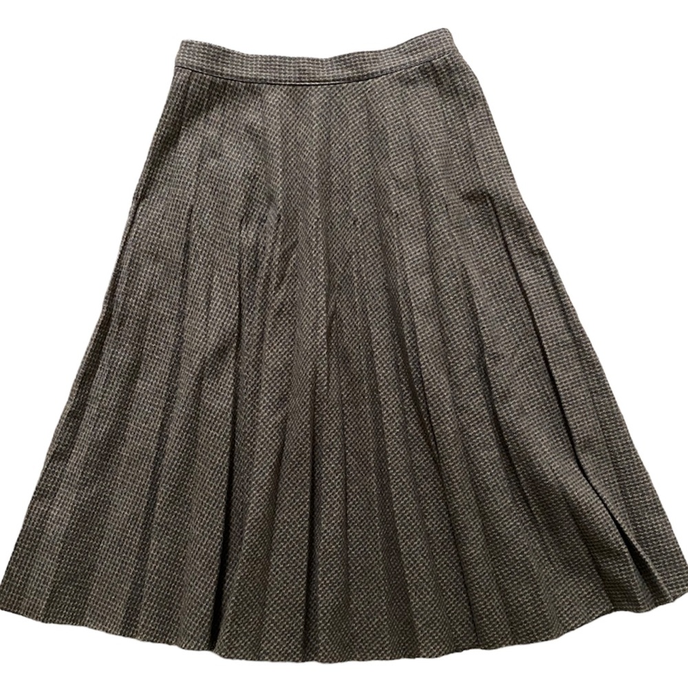 Vintage Wool Accordion Midi Tweed Skirt 2-4 XS-S - Picture 2 of 8